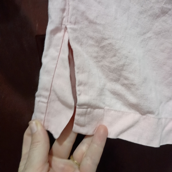 Chadwick's 100% linen pink capris size 14P - Picture 4 of 5